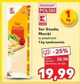 Kaufland Ser gouda plastry K-Classic oferta