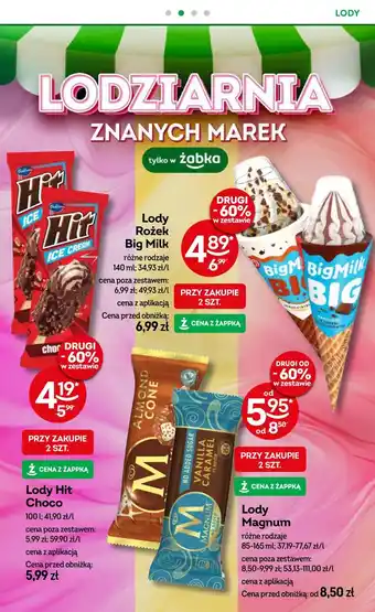 Żabka Lody Hit Choco oferta