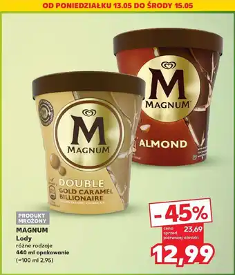 Kaufland Lód gold caramel billionaire Algida Magnum Double oferta