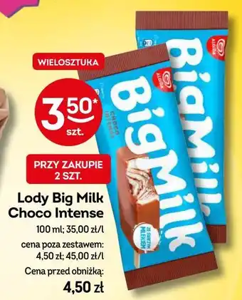 Żabka Lody Big Milk Choco Intense oferta