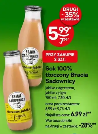 Żabka Sok 100% tłoczony Bracia Sadownicy oferta