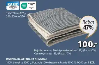 JYSK Kołdra Bawełniana Sunndal oferta