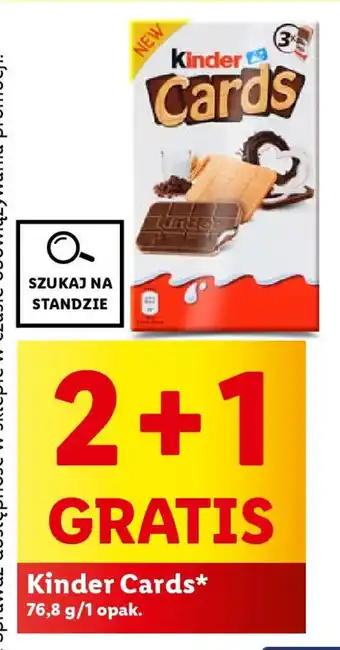 Lidl Kinder Cards 76,8g oferta