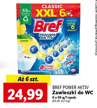Lidl BREF POWER AKTIV Zawieszki do WC 6x50g oferta