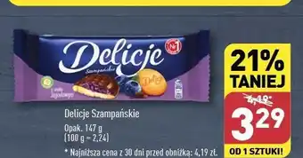 ALDI Ciastka z galaretką jagodową Delicje Szampańskie oferta