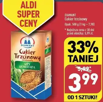 ALDI Cukier trzcinowy nierafinowany dry demerara Diamant oferta