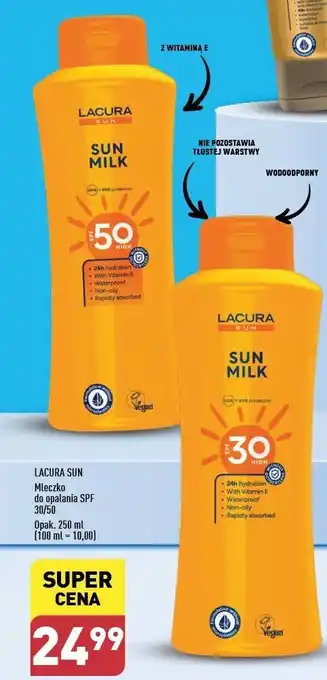 ALDI Mleczko do opalania spf 50 Lacura Sun oferta