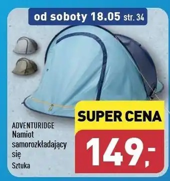 ALDI Namiot samorozkładający się Adventuridge oferta