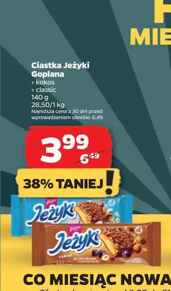 Netto Ciastka kokosowe Jeżyki oferta
