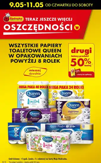 Biedronka Papier toaletowy delicate Queen oferta