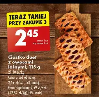 Biedronka Ciastko duet z owocami leśnymi oferta