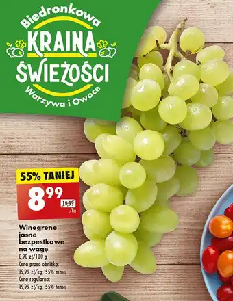Biedronka Winogrono jasne bezpestkowe oferta