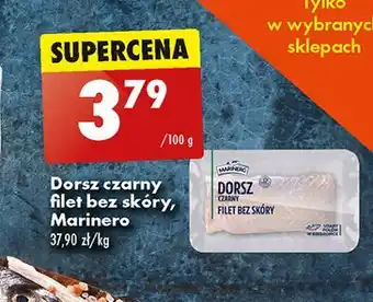 Biedronka Dorsz czarny filet bez skóry Marinero oferta