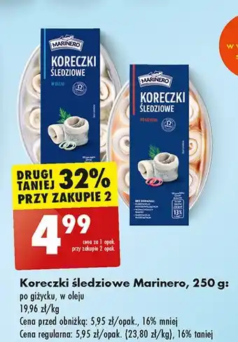 Biedronka Koreczki śledziowe w oleju Marinero oferta