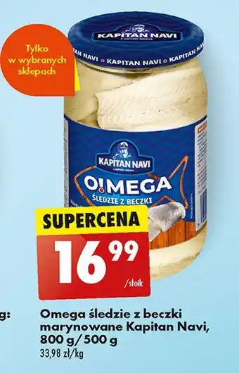 Biedronka Śledzie z beczki marynowane Kapitan Navi oferta