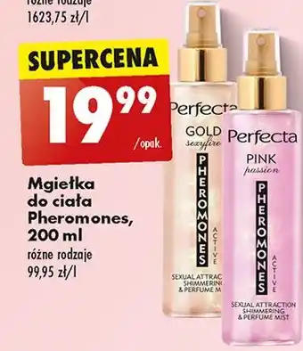 Biedronka Mgiełka rozświetlająca pink passion Perfecta Pheromones Active oferta