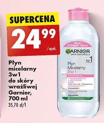 Biedronka Płyn micelarny do skóry wrażliwej Garnier Skin Naturals oferta