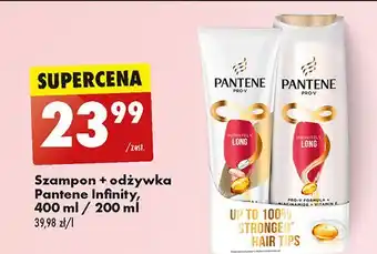 Biedronka Zestaw szampon + odżywka infinity long Pantene Pro-V oferta