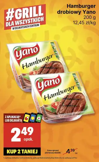 Delikatesy Centrum Hamburger drobiowy Yano oferta