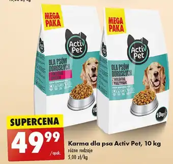 Biedronka Karma dla psa z drobiem i warzywami Activ Pet oferta