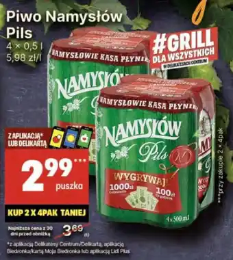 Delikatesy Centrum Piwo Namysłów Pils oferta