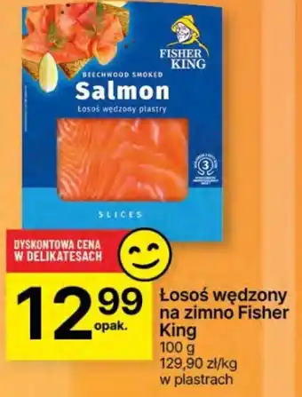 Delikatesy Centrum Łosoś wędzony na zimno Fisher King oferta