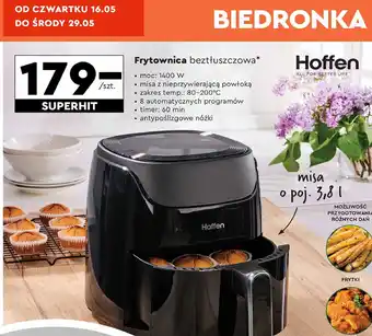 Biedronka Frytownica beztłuszczowa 1400w Hoffen oferta