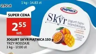 Auchan Jogurt typu islandzkiego z mango i marakują Piątnica Skyr oferta