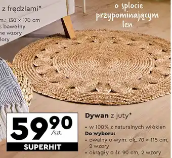 Biedronka Dywan z juty 70 x 115 cm Smukee oferta