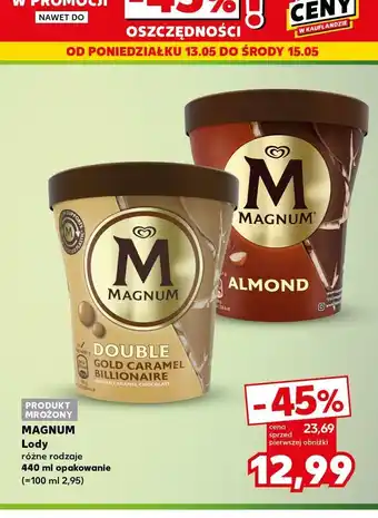 Kaufland Lód gold caramel billionaire Algida Magnum Double oferta