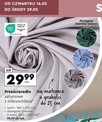 Biedronka Prześcieradło satynowe 200 x cm oferta