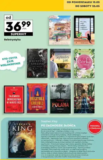 Biedronka Stephen king po zachodzie słońca oferta