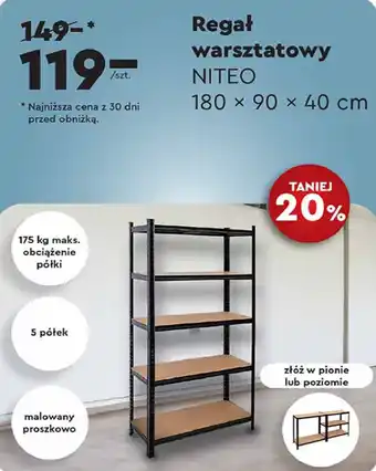 Biedronka Regał warsztatowy oferta