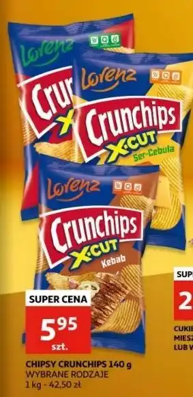 Auchan Chipsy ser-cebula Crunchips X-Cut oferta