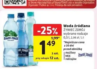 Intermarche Woda delikatnie musująca Żywiec Zdrój oferta