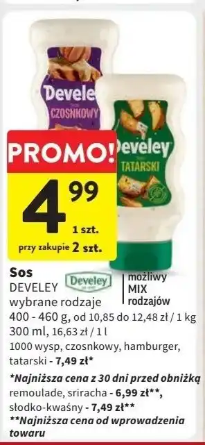 Intermarche Sos czosnkowy Develey oferta