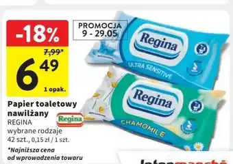 Intermarche Papier nawilżany rumiankowy Regina oferta