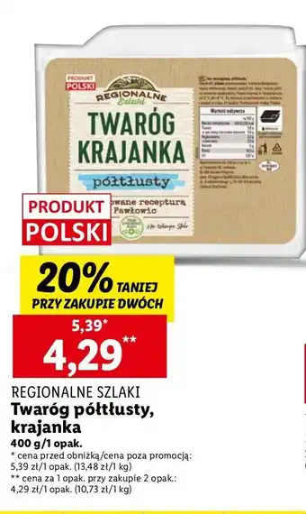 Lidl Twaróg półtłusty krajanka Regionalne Szlaki oferta