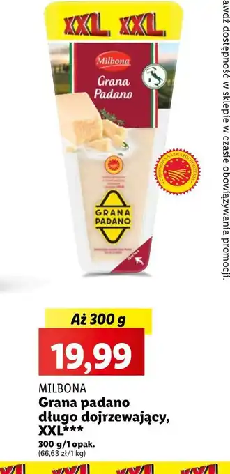 Lidl Ser grana padano Milbona oferta