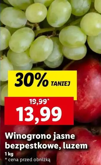 Lidl Winogrona jasne oferta