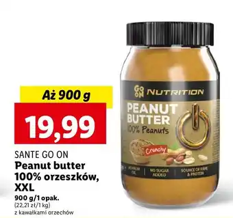 Masło orzechowe crunchy Sante Go On! Nutrition