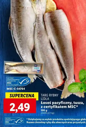 Lidl Łosoś pacyficzny tusza Targ Rybny Lidla oferta