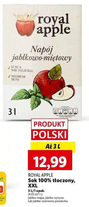 Lidl Sok jabłko-cytryna Royal Apple oferta
