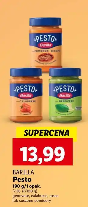 Lidl Pesto genovese Barilla oferta