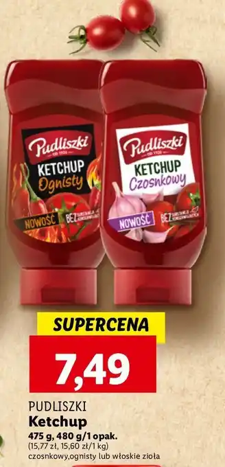 Lidl Ketchup włoskie zioła Pudliszki oferta