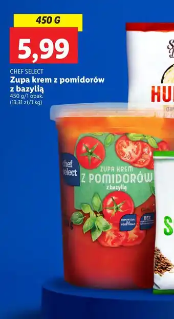 Lidl Zupa krem z pomidorów i bazylią Chef Select oferta
