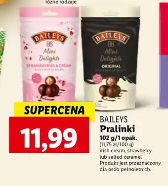 Lidl Czekoladki mini delights strawberries Baileys Original Irish Cream oferta