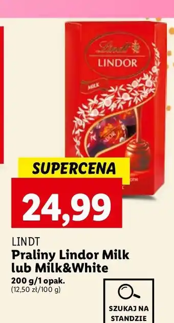 Lidl Praliny milk Lindt Lindor oferta