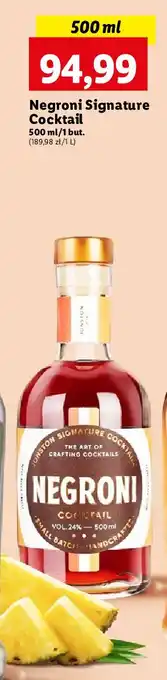 Lidl Likier Negroni Signature Cocktail oferta