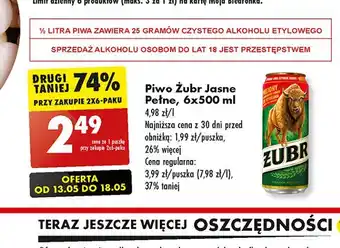 Biedronka Piwo Żubr 1768 oferta